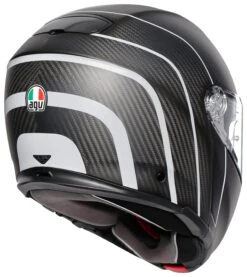 AGV Sportmodular Carbon Refractive Helmet -Motorcycle Equipment Store agv sport modular carbon refractive helmet black silver 4