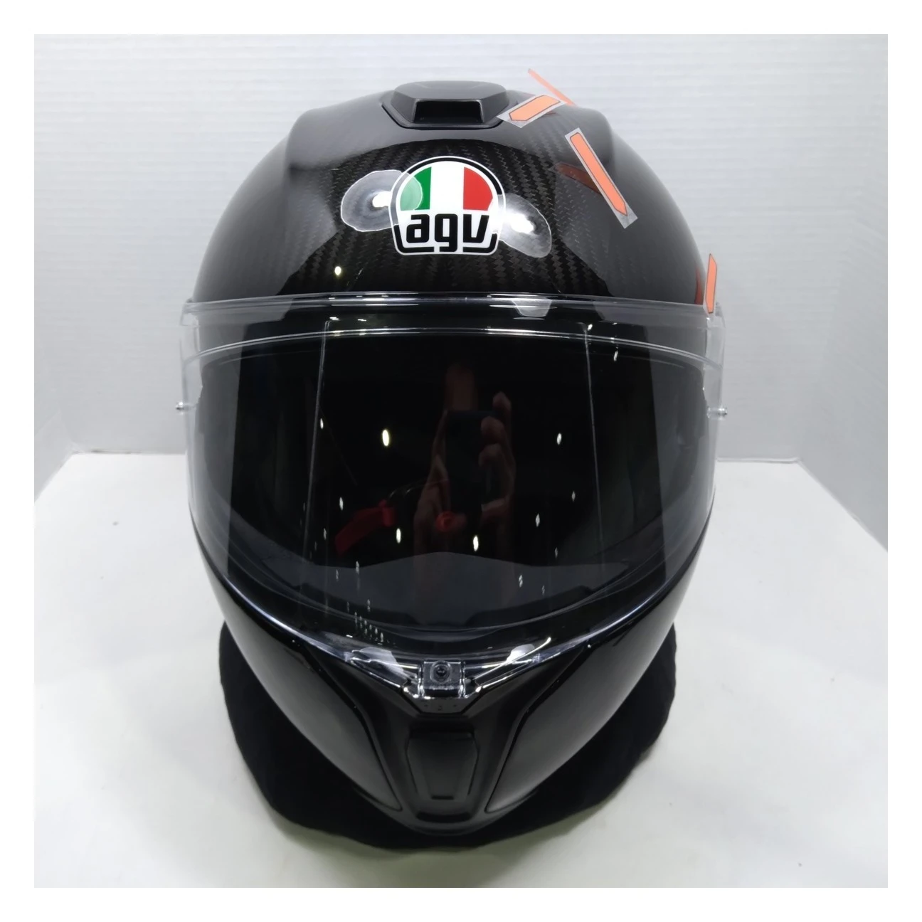 AGV Sportmodular Carbon Solid Helmet Black / 2XL [Blemished - Good] - Image 9