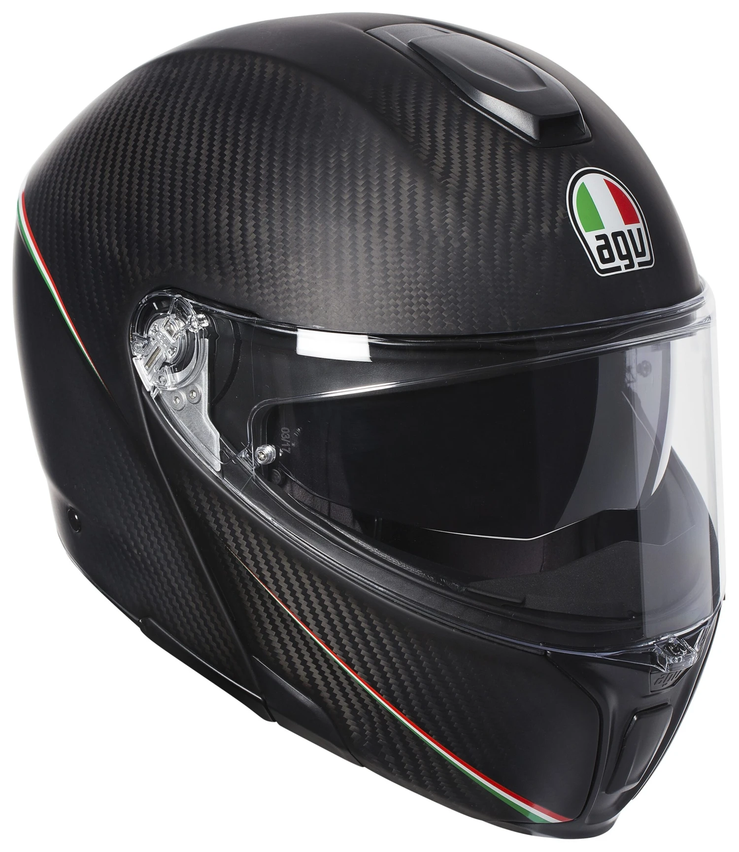 AGV Sportmodular Carbon Tricolore Helmet Matte Black / XL [Blemished - Very Good]