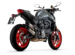 Arrow Round-Sil Slip-On Exhaust Ducati Monster 937 / 937 Plus / 937 SP 2021-2023 -Motorcycle Equipment Store arrow ducati monster9372122 homologated superior inferior pro race sil wiht welded link pipe 1