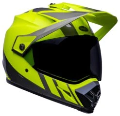 Bell Helmets Bell MX-9 Adventure Mips Dash Helmet -Motorcycle Equipment Store bell helmets mx9 adv mi dash hi viz yellow grey 2