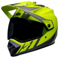 Bell Helmets Bell MX-9 Adventure Mips Dash Helmet -Motorcycle Equipment Store bell helmets mx9 adv mi dash hi viz yellow grey