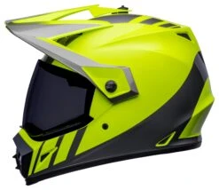 Bell Helmets Bell MX-9 Adventure Mips Dash Helmet -Motorcycle Equipment Store bell helmets mx9 adv mi dash hi viz yellow grey 7