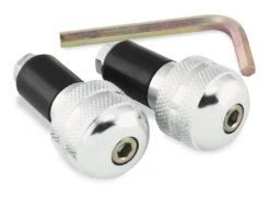 BikeMaster Anti Vibration Bar Ends -Motorcycle Equipment Store bike master anti vibration bar ends silver