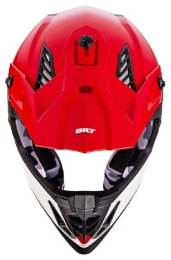 BILT Lux Defeater Race Helmet -Motorcycle Equipment Store bilt lux defeater race helmet white red blue 2