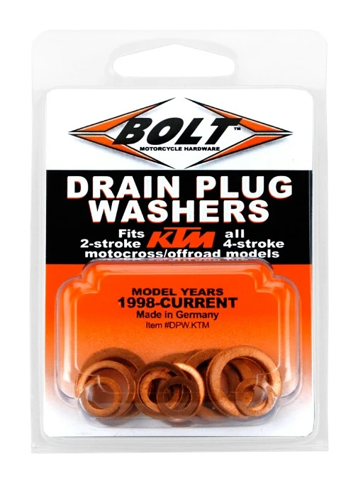 Bolt Hardware Drain Plug Washer Set For KTM Off Road Models