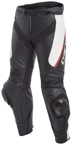 Dainese Delta 3 Leather Pants -Motorcycle Equipment Store dainese delta3 leather pants black white red