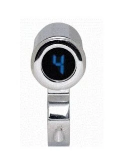 Dakota Digital 1000 Series Gear Indicator -Motorcycle Equipment Store dakota digital1000 series gear indicator chrome housing blue display 1