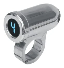 Dakota Digital 1000 Series Gear Indicator -Motorcycle Equipment Store dakota digital1000 series gear indicator chrome housing blue display