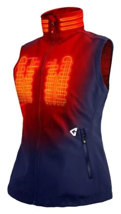 Gerbing 7V Torrid 2.0 Women's Softshell Heated Vest -Motorcycle Equipment Store gerbing7 v torrid20 womens softshell heated vest navy 1