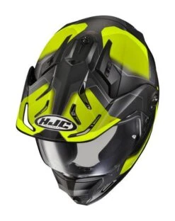 HJC DS-X1 Synergy Helmet -Motorcycle Equipment Store hjcdsx1 synergy helmet black hi viz 2