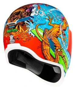 Icon Airform Dino Fury Helmet -Motorcycle Equipment Store icon airform dino fury helmet blue 2