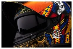 Icon Airform Suicide King Helmet -Motorcycle Equipment Store icon airform suicide king helmet gold 3