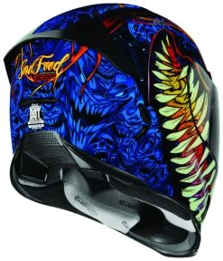 Icon Airframe Pro Soul Food Helmet -Motorcycle Equipment Store icon airframe pro soul food helmet blue 4