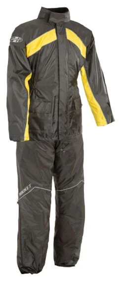Joe Rocket RS-2 Two-Piece Rainsuit -Motorcycle Equipment Store joe rocket rs2 two piece rainsuit black yellow