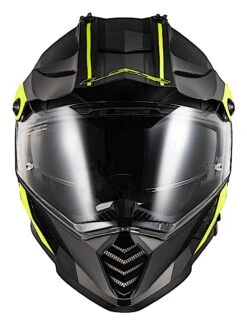 LS2 Blaze Elevation Helmet -Motorcycle Equipment Store ls2 blaze elevation helmet matte black hi viz yellow 4