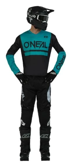 O'Neal Element Threat Air Jersey -Motorcycle Equipment Store o neal element threat air jersey black teal 2