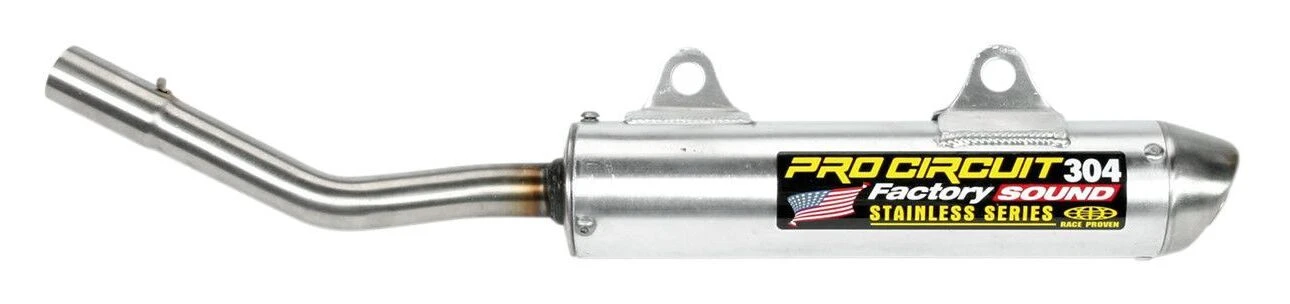Pro Circuit 304 Silencer Kawasaki KX250 2005-2007 Stainless Steel/Aluminum/Stainless Steel [Previously Installed]