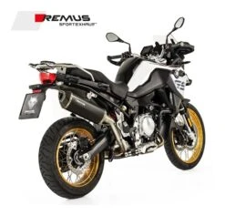 Remus Black Hawk Slip-On Exhaust BMW F750GS / F850GS / Adventure -Motorcycle Equipment Store remus exhaust remus slip on stainless bmw f750850 gs18 1