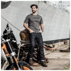 RevZilla Blackline T-Shirt -Motorcycle Equipment Store rev zilla blackline t shirt charcoal