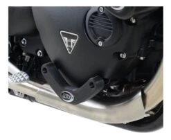 R&G Racing Engine Case Sliders Triumph Bonneville / Thruxton / Street Twin 2016-2023 -Motorcycle Equipment Store rg engine case slider engine case slider select triumph motorcycles right hand side