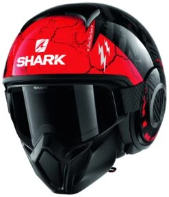 Shark Street Drak Crower Helmet -Motorcycle Equipment Store shark street drak crower mat black anthracite red