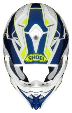 Shoei VFX-EVO Allegiant Helmet -Motorcycle Equipment Store shoei vfxevo allegiant helmet white blue yellow 1