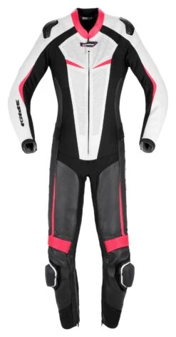 Spidi Track Perforated Pro Women's Race Suit -Motorcycle Equipment Store spidi track lady perf pro black pink