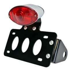 TC Bros Cateye Side Mount Tail Light / License Plate Bracket -Motorcycle Equipment Store tc bros cateye side mount tail light license plate bracket 1