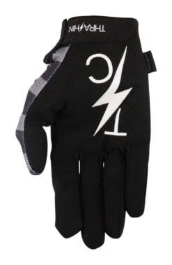 Thrashin Supply Stealth Stars And Bolts Gloves -Motorcycle Equipment Store thrashin supply starsand bolts stealth glove black grey 3