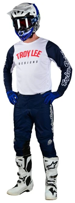 Troy Lee Designs Troy Lee GP Pro Boltz Jersey 30 Troy Lee Designs Troy Lee GP Pro Boltz Jersey -Motorcycle Equipment Store troy lee gp pro boltz jersey white navy 2