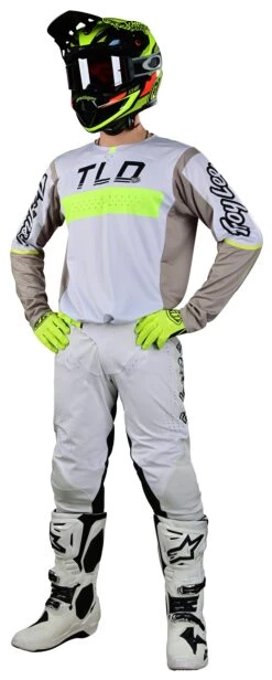 Troy Lee Designs Troy Lee SE Pro Grid Jersey 21 Troy Lee Designs Troy Lee SE Pro Grid Jersey -Motorcycle Equipment Store troy lee se pro grid jersey white grey hi viz 3
