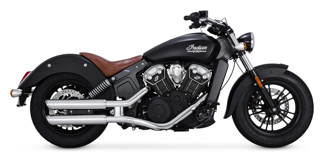 Vance & Hines PCX 3" Round Twin Slash Slip-On Mufflers For Indian Scout 2015-2023 5 Vance & Hines PCX 3" Round Twin Slash Slip-On Mufflers For Indian Scout 2015-2023 - Image 5